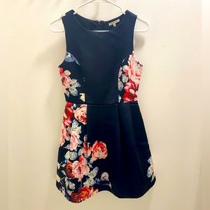 Blue Dress with Flowers